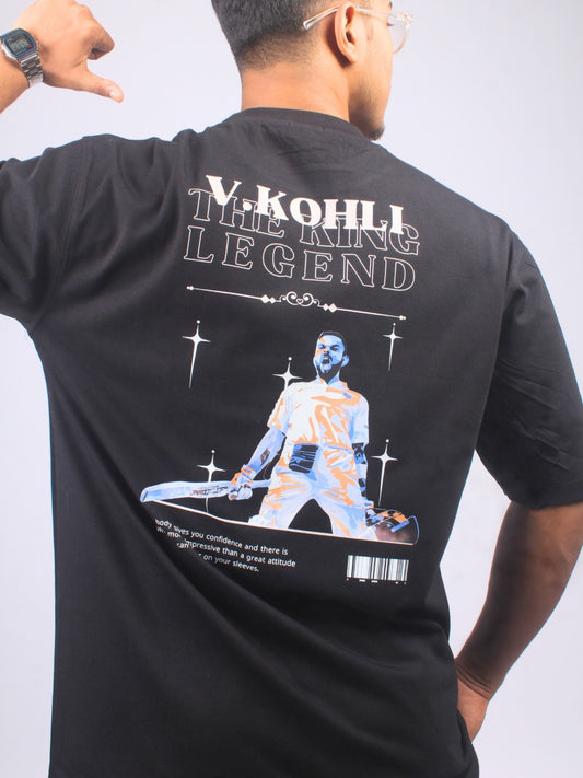 Kohli The King | Oversized T-Shirt | Black
